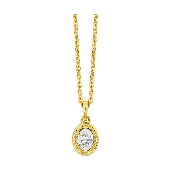 14K Yellow Gold Diamond 1/3Ctw Pendant