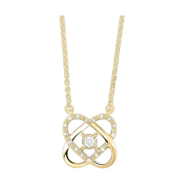 14Kt Yellow Gold Diamond 1/12Ctw Pendant