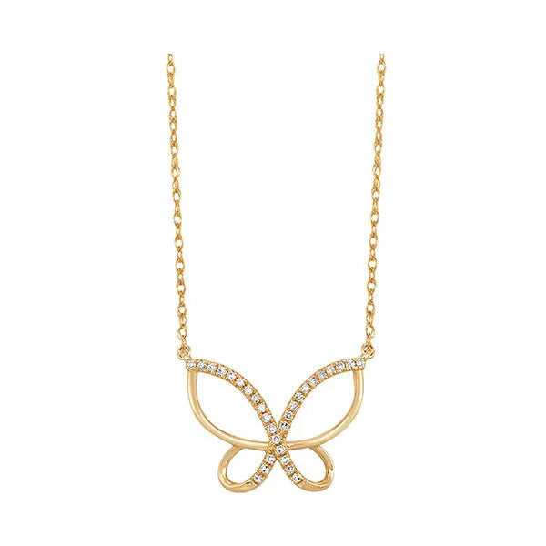 10K Yellow Gold Diamond 1/10Ctw Pendant