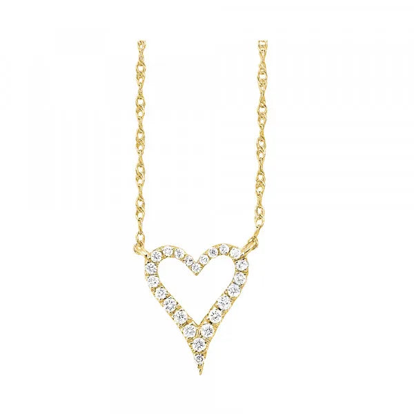 10Kt Yellow Gold Diamond 1/10Ctw Pendant