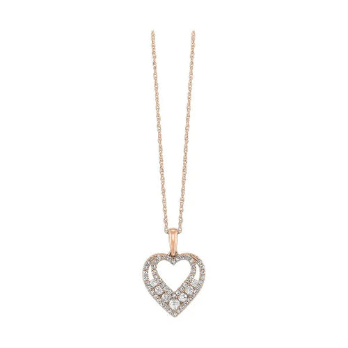 10Kt White Gold Diamond 1/4Ctw Pendant