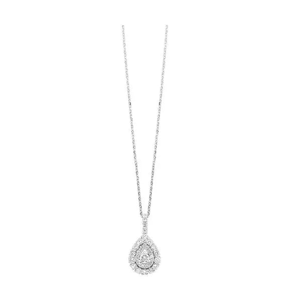 10Kt White Gold Diamond 1/2Ctw Pendant