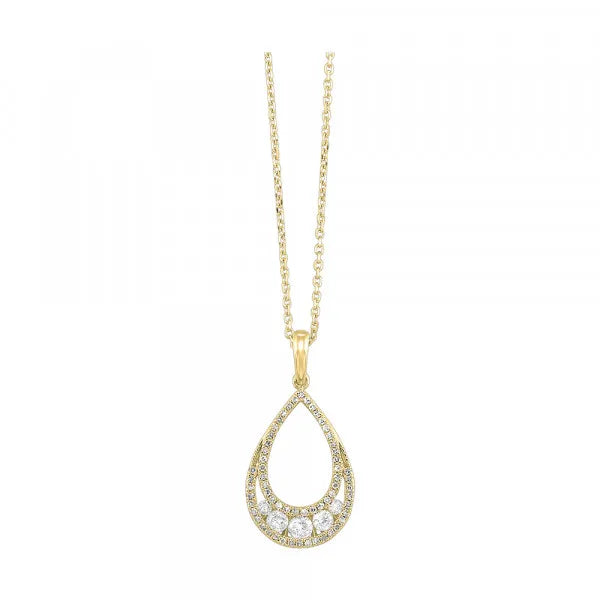 10Kt Yellow Gold Diamond 1/4Ctw Pendant
