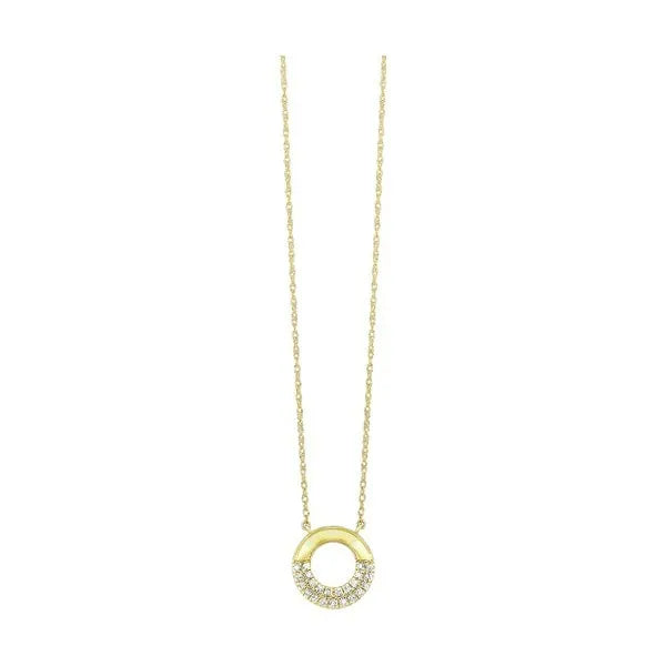 10Kt Yellow Gold Diamond 1/6Ctw Pendant