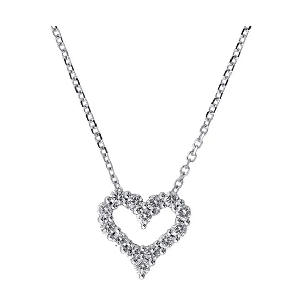 14K White Gold Diamond 1/3Ctw Pendant
