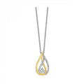 Gold Silver White Yellow Diamond 1/10Ctw Pendant