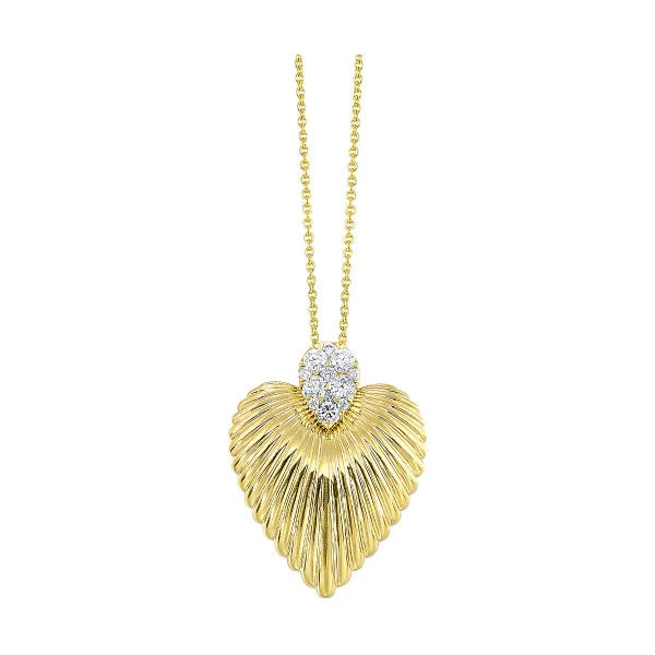 14K Yellow Gold Diamond 1/7Ctw Pendant