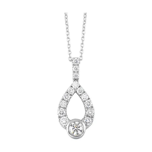 14Kt Yellow Gold Diamond 1/4Ctw Pendant