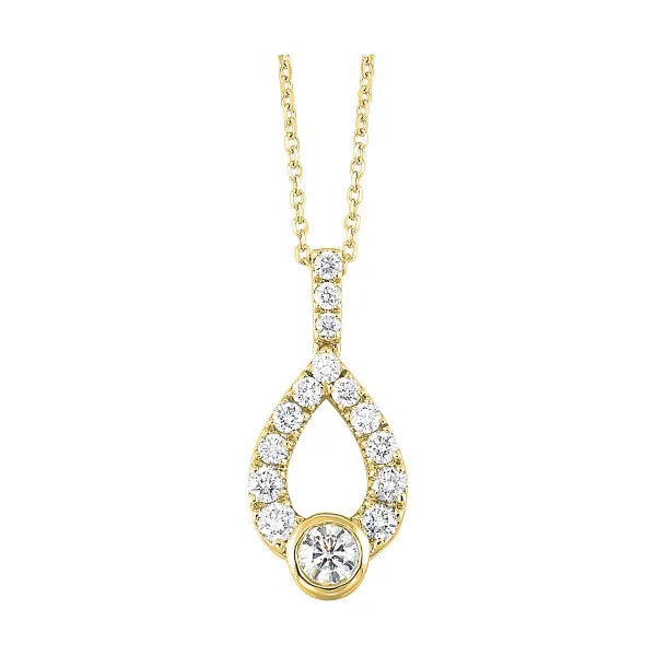 14Kt Yellow Gold Diamond 1/4Ctw Pendant
