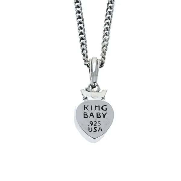 Large Pink Cz Heart Pendant