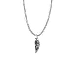 Medium Wing Pendant W/ Pave Cz on 18' Curb Link Chain