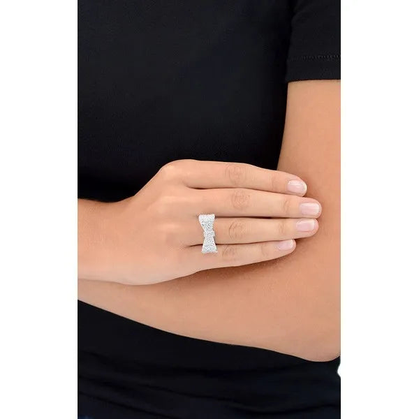 Baby Bow Ring Pave Cz