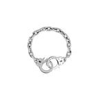 Handcuff Clasp Silver Bracelet