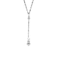 Mb Cross/fdl Rosary W/ 3d Pave Cz Crowned Hearts