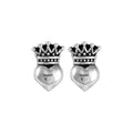 Baby Crowned Heart Post Earrings