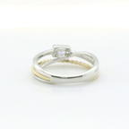 Perfect Love Ladies 10K Two-Tone Gold Diamond Cluster Ring