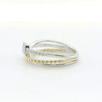 Perfect Love Ladies 10K Two-Tone Gold Diamond Cluster Ring