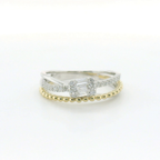 Perfect Love Ladies 10K Two-Tone Gold Diamond Cluster Ring