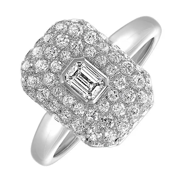 14Kt White Gold Diamond 1Ctw Ring