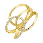 14Kt Yellow Gold Diamond 1/10Ctw Ring