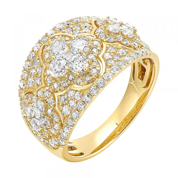14Kt Yellow Gold Diamond 1 1/2Ctw Ring