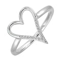 Silver Diamond 1/20Ctw Ring
