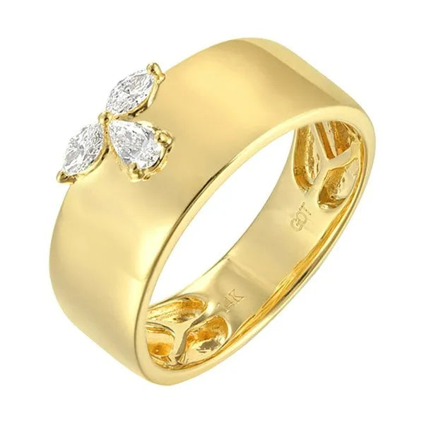 14Kt Yellow Gold Diamond 1/5Ctw Ring
