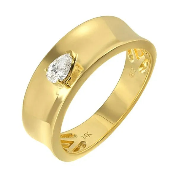 14Kt Yellow Gold Diamond 1/6Ctw Ring