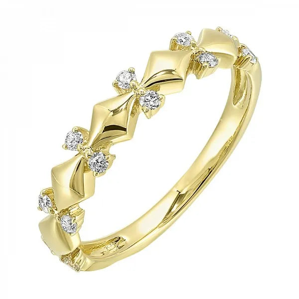 14K Yellow Gold Diamond 1/7Ctw Ring