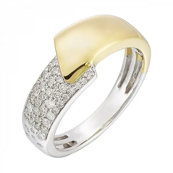 14K White GoldY Diamond 1/4Ctw Ring