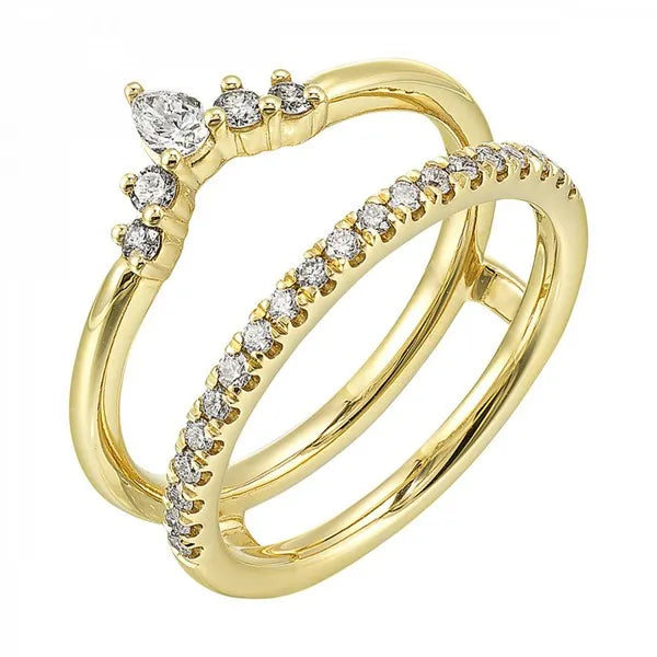 14K Yellow Gold Diamond 3/8Ctw Ring