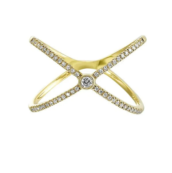 14K Yellow Gold Diamond 1/6Ctw Ring