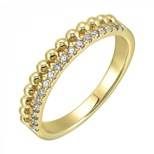 14K Yellow Gold Diamond 1/5Ctw Ring