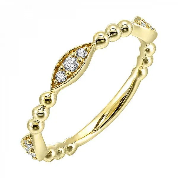 14K Yellow Gold Diamond 1/6Ctw Ring