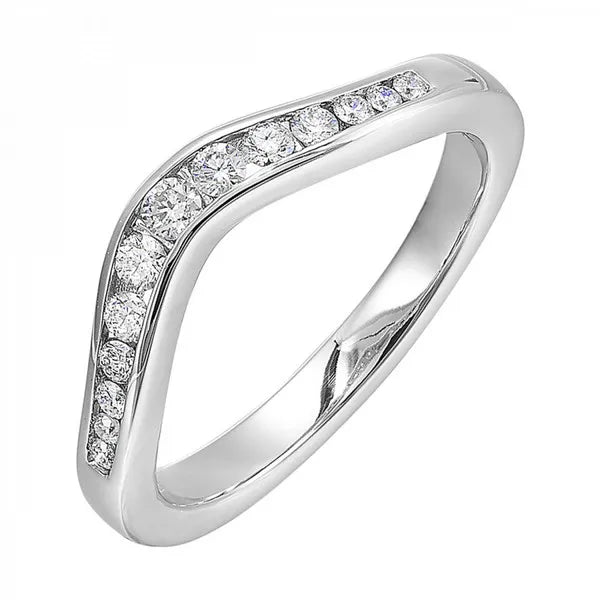 14K White Gold Diamond 1/4Ctw Ring