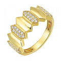 14K Yellow Gold Diamond 1/4Ctw Ring