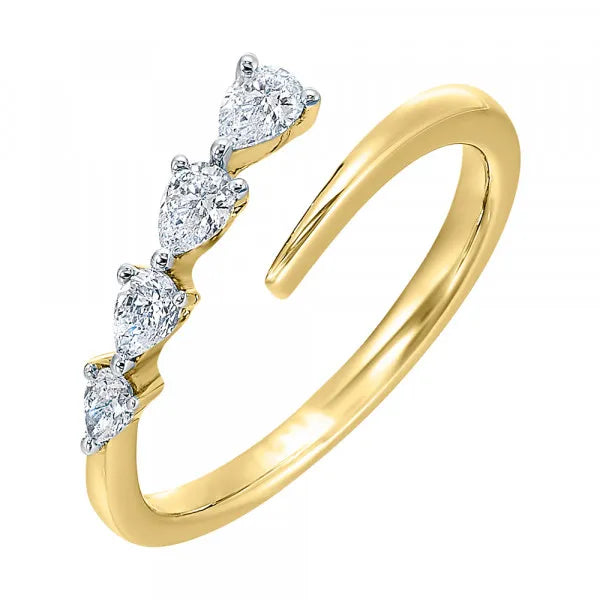 14K Yellow Gold Diamond 1/4Ctw Ring