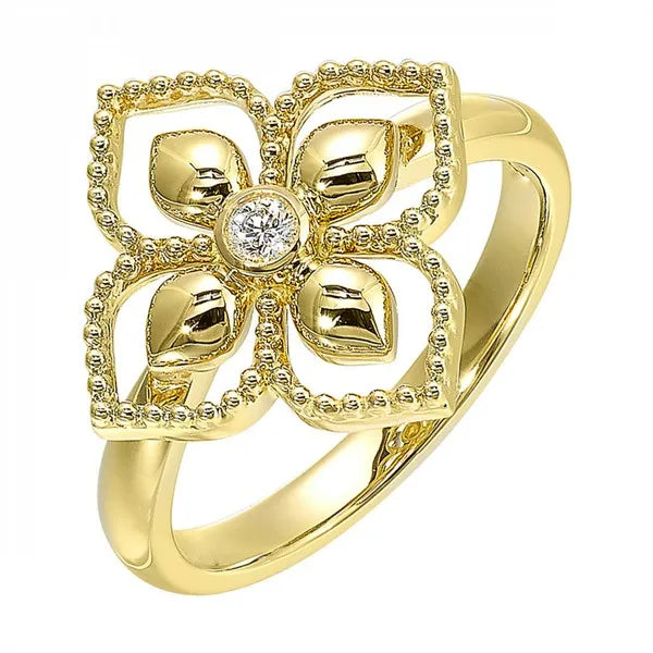 14K Yellow Gold Diamond 1/20Ctw Ring