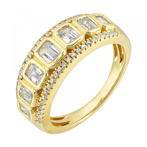 14K Yellow Gold Diamond 1 1/3Ctw Ring