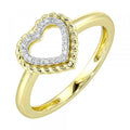 14Kt Yellow Gold Diamond 1/20Ctw Ring