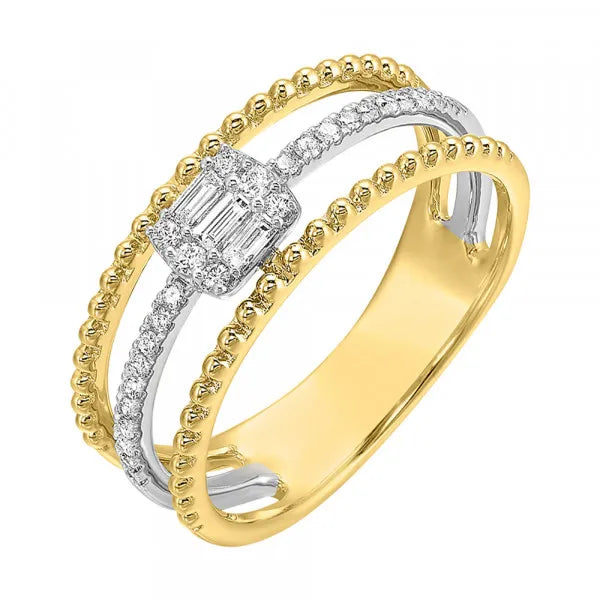 14Kt White Gold Diamond 1/5Ctw Ring