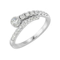 Silver White Diamond 1/5Ctw Ring