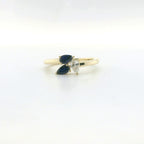 Chatham .55ct Sapphire & Diamond Ring