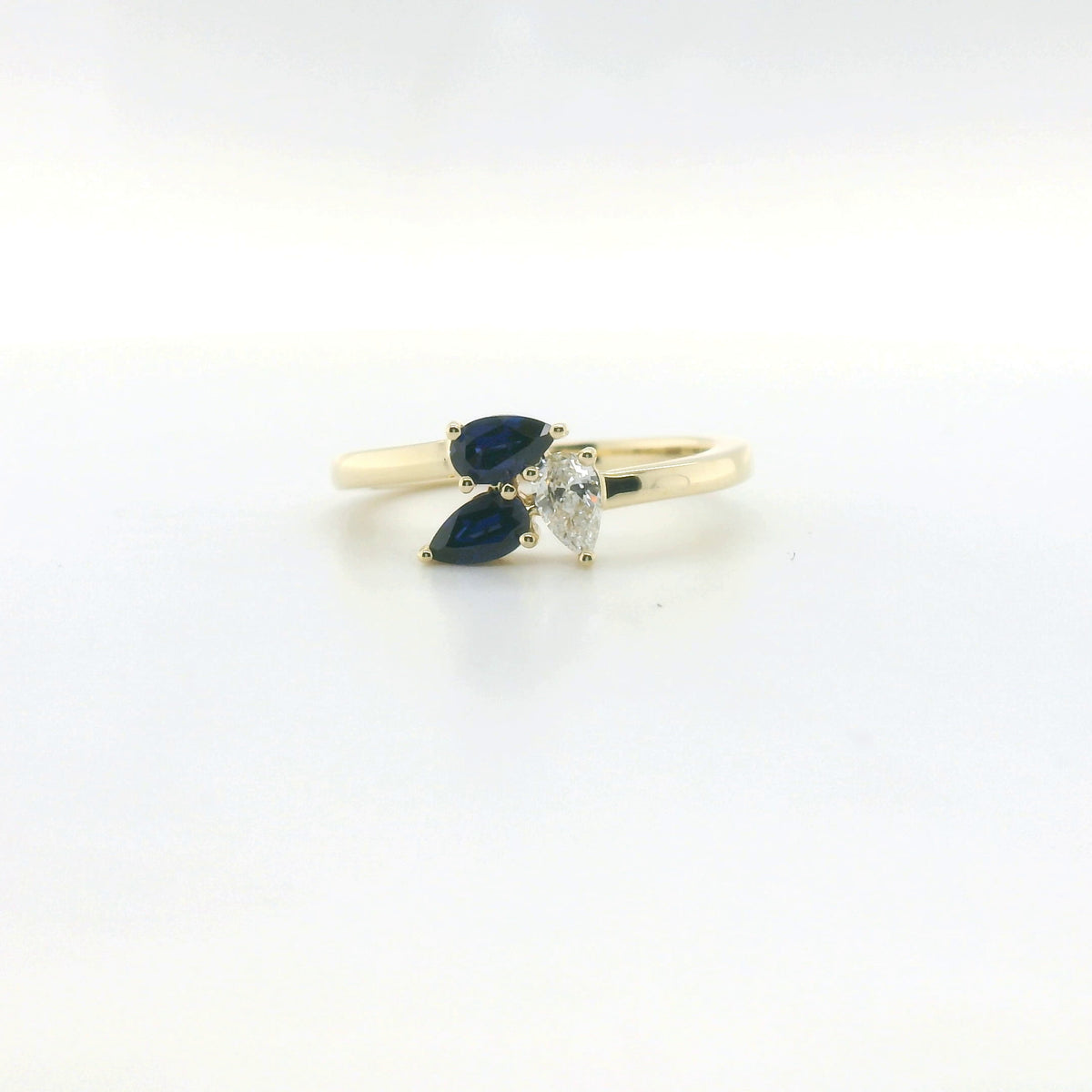 Chatham .55ct Sapphire & Diamond Ring