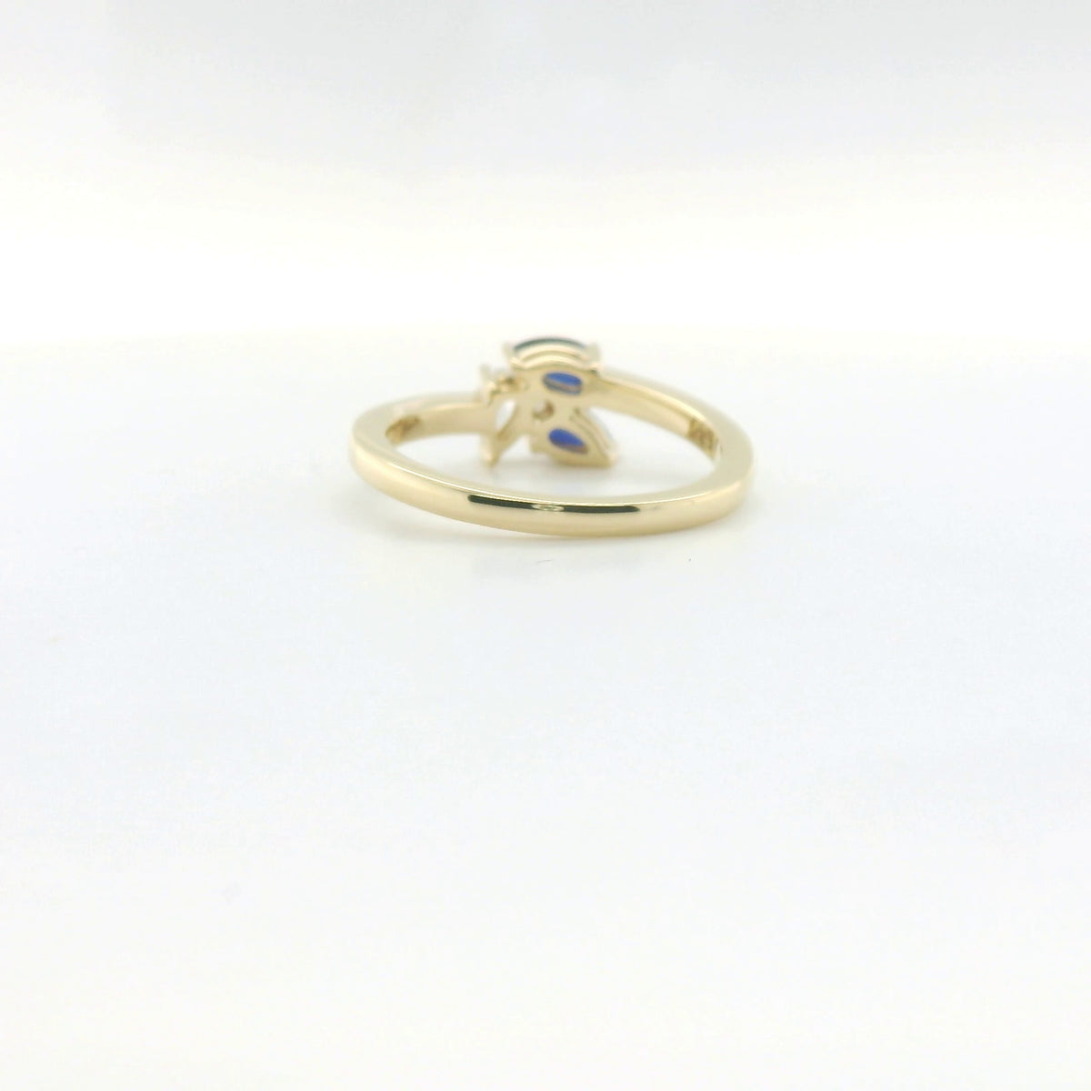 Chatham .55ct Sapphire & Diamond Ring