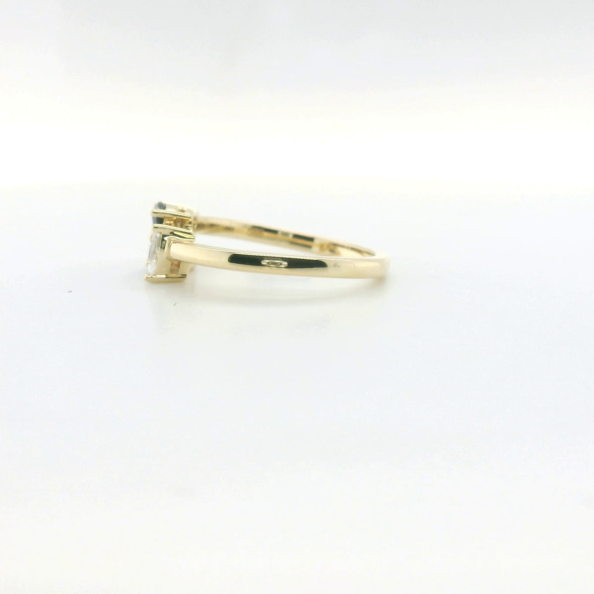 Chatham .55ct Sapphire & Diamond Ring