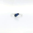 Chatham 0.83ct Pear Lab Sapphire Ring