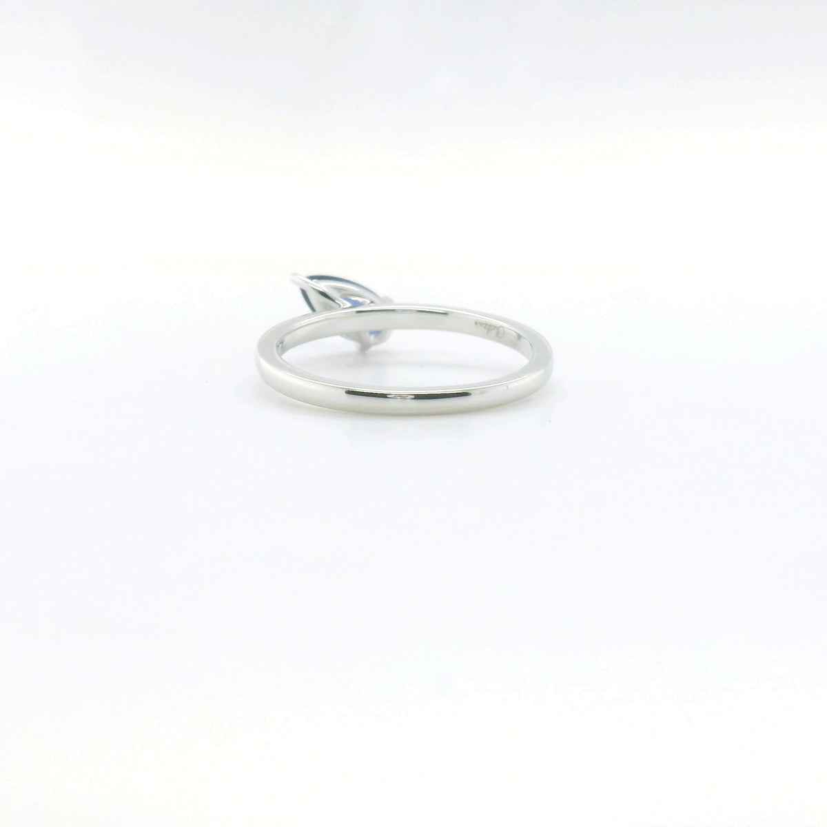 Chatham 0.83ct Pear Lab Sapphire Ring