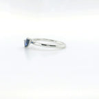 Chatham 0.83ct Pear Lab Sapphire Ring