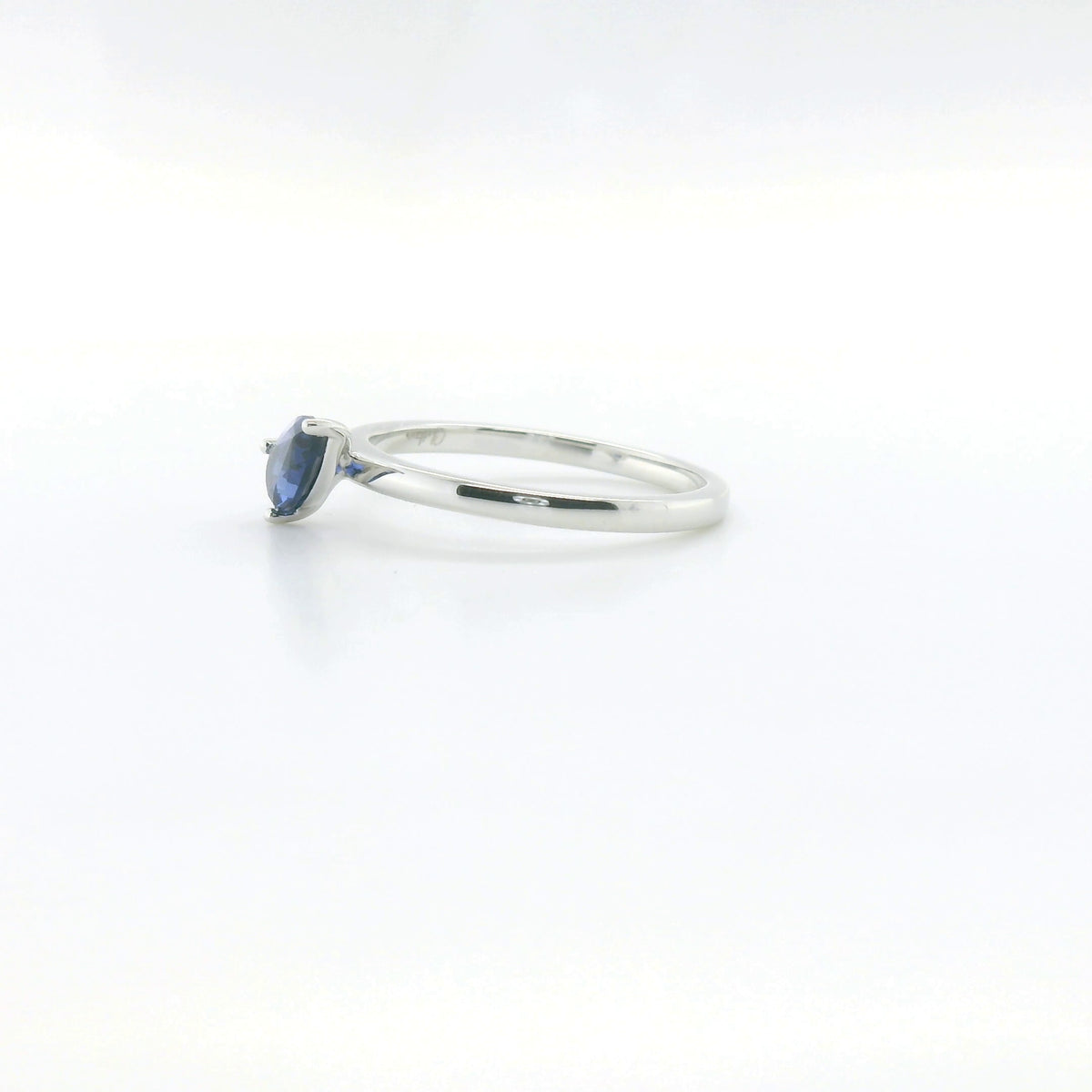 Chatham 0.83ct Pear Lab Sapphire Ring